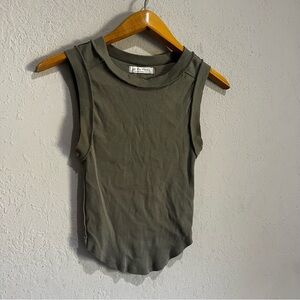 Free People Olive Green Tank